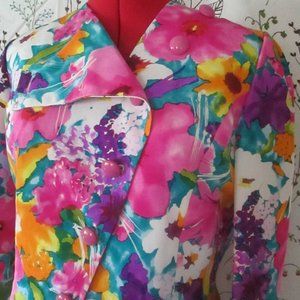 Vintage 80's Anne Crimmins for Umi Collections Floral Skirt Set